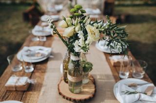 rustic table decoration, boho style, barn wedding