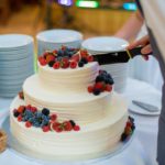 wedding, naked cake with forest fruits, krakow